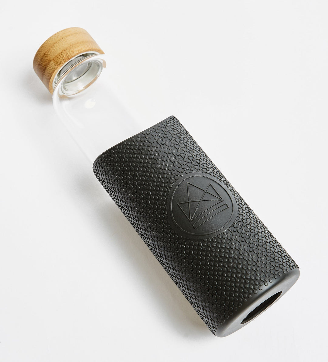 Reusable Black Glass Water Bottle