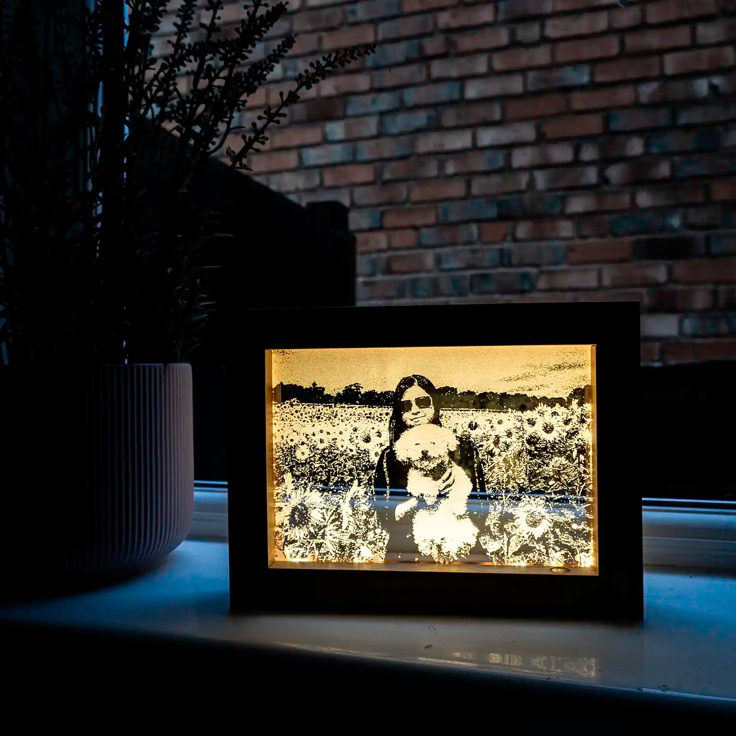 Acrylic LED Photograph in Wooden Frame