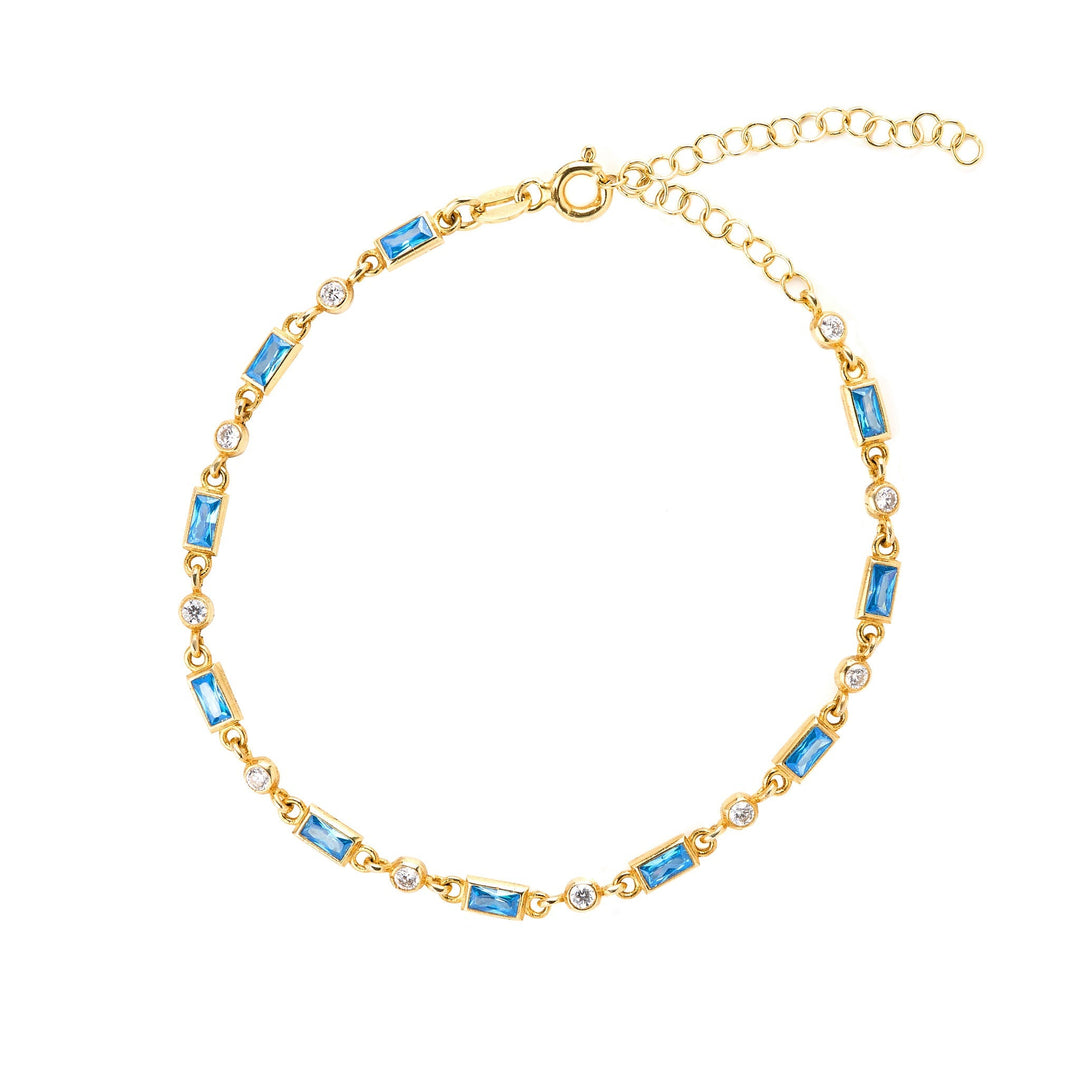 Ballinger Blue Fine Chain Bracelet