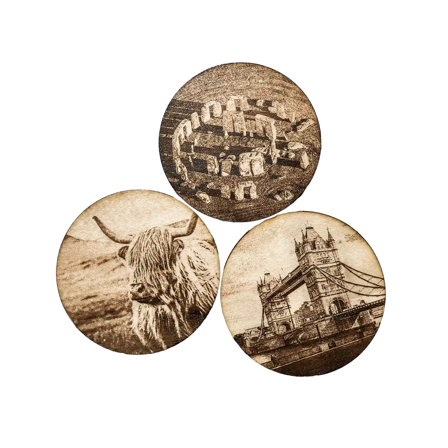 Laser Engraved Coasters Collection UK