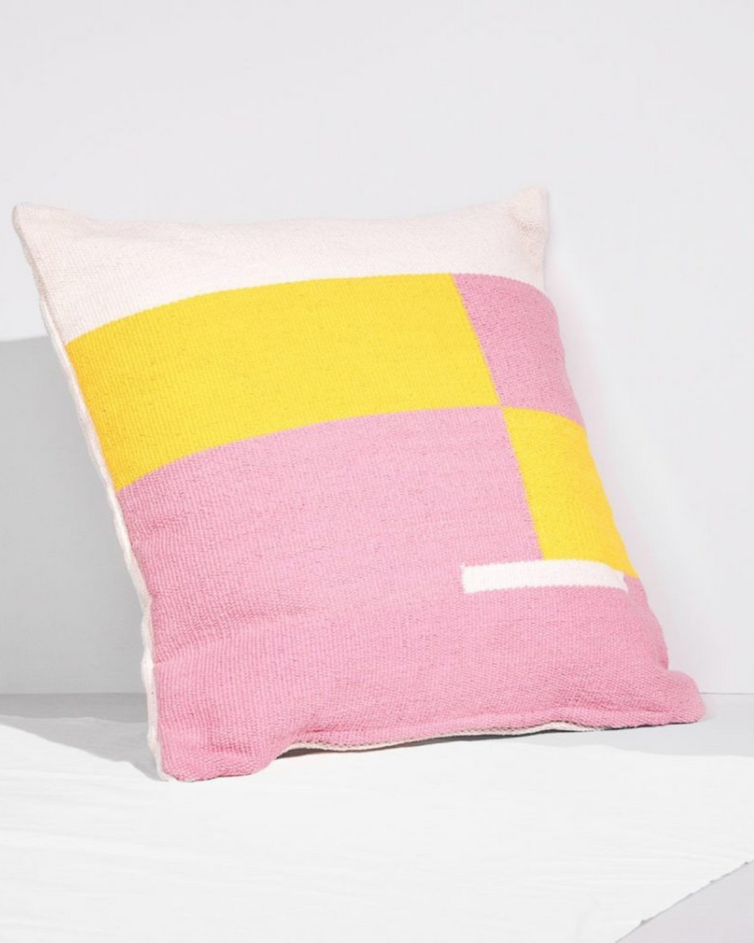 Tiipoi Pink Stripe Handwoven Cushion