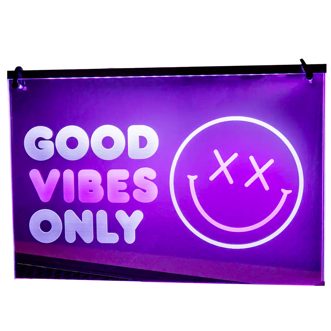 Duo Color LED Hanging Sign - Good Vibes Only