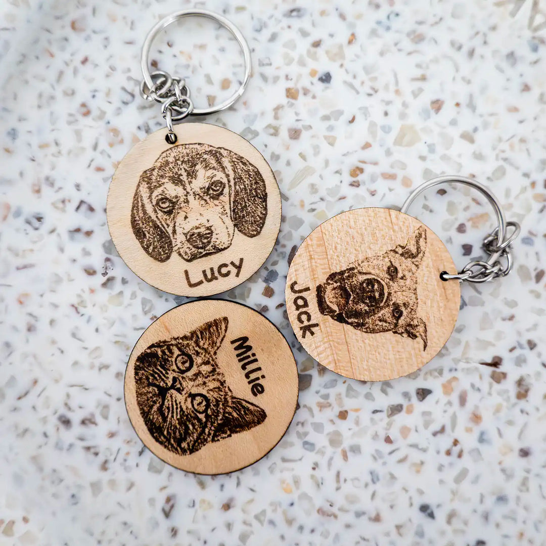 Pet Portrait Keychain