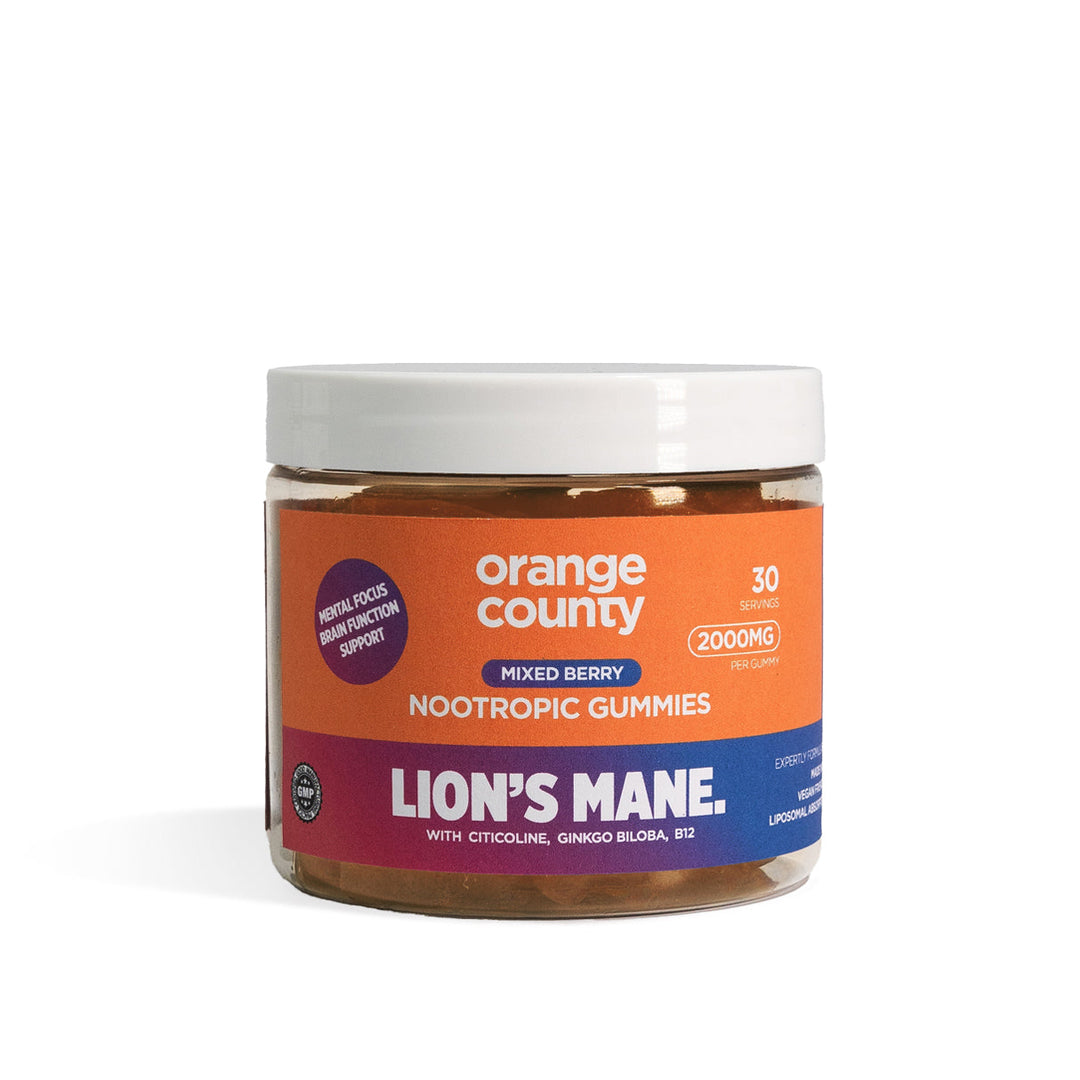 Lion's Mane Cognitive Boost Gummies: 2000mg (Serving) Mixed Berry Flavour | 30 Servings.