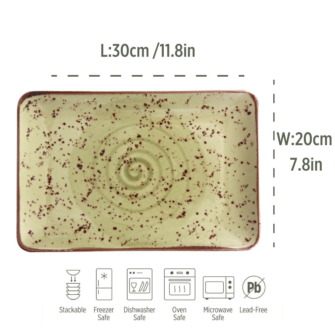 Porcelain Serving Plate Pistachio