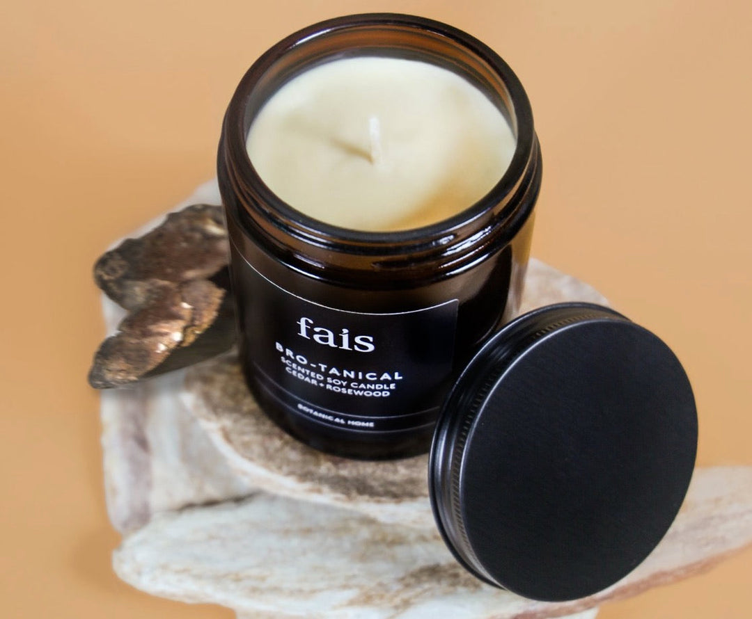 Bro-tanical Scented Soy Candle Cedar + Rosewood