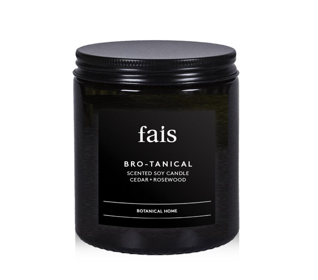 Bro-tanical Scented Soy Candle Cedar + Rosewood