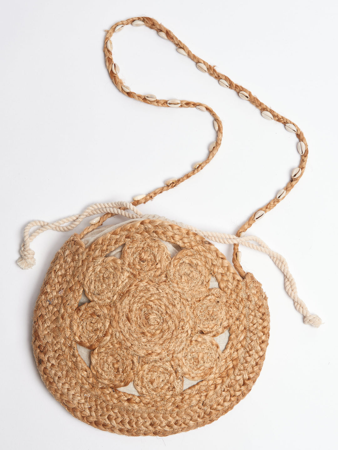 Simi Jute Round Crossbody Bag