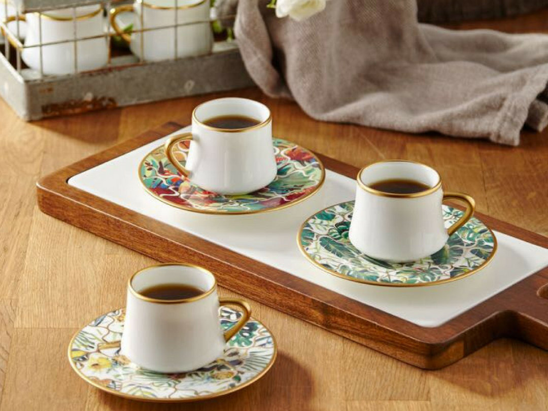 Sufi Coffee Cup and Saucer - Amazon Tropic - 90 cc