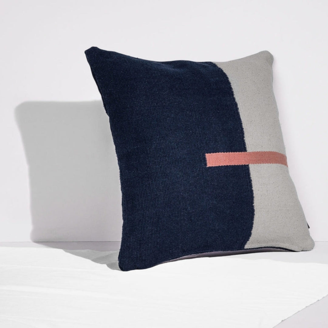 Tiipoi Jamakhan Line Handwoven Cushion