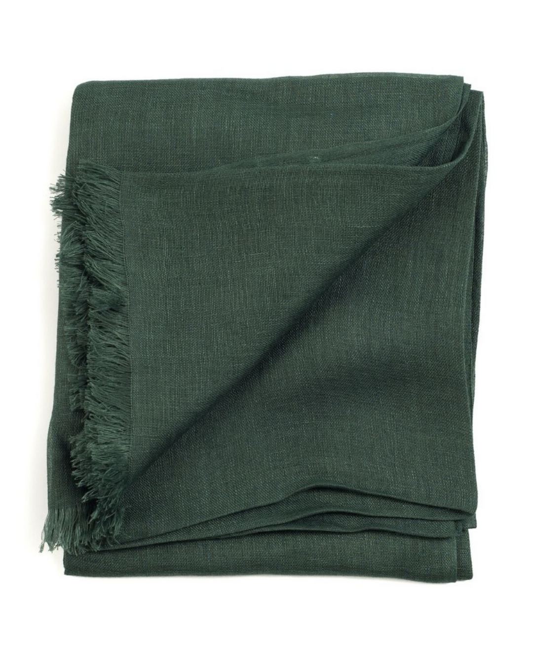 Green Linen Scarf by Variously