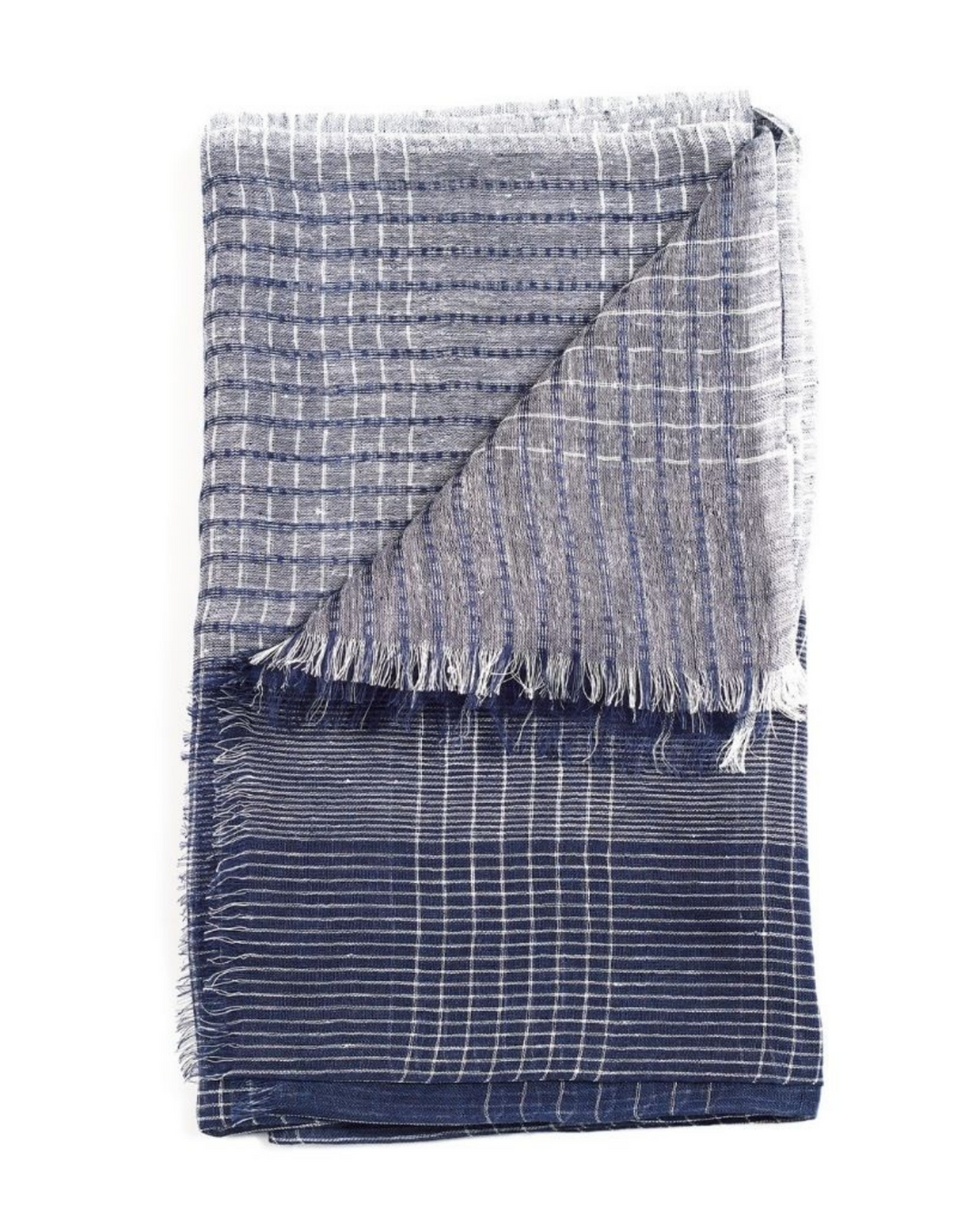 Navy Linen Scarf by Variously