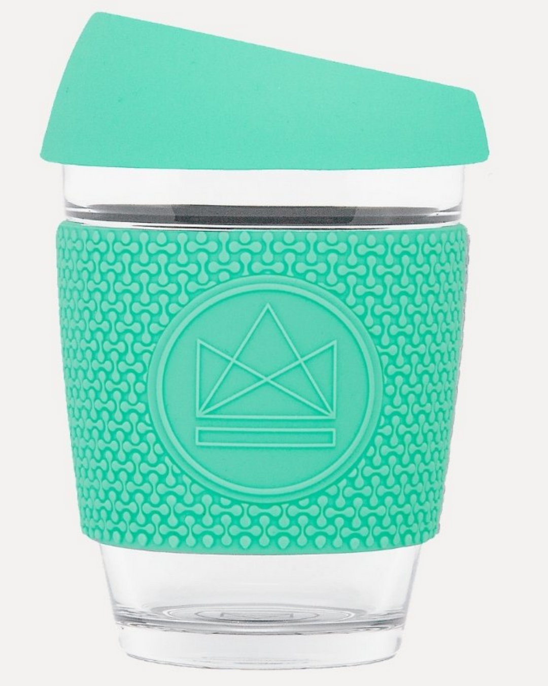 Neon Kactus Reusable Glass Coffee Cups 8oz - Green