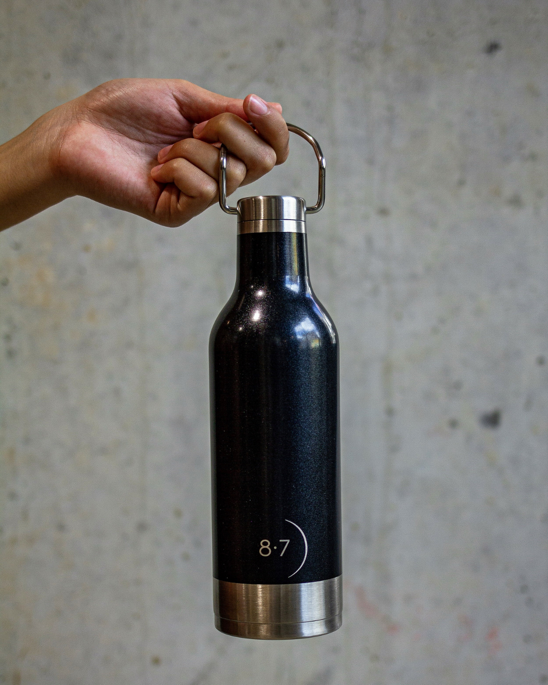 Black Stainless Steel Insulated Bottle