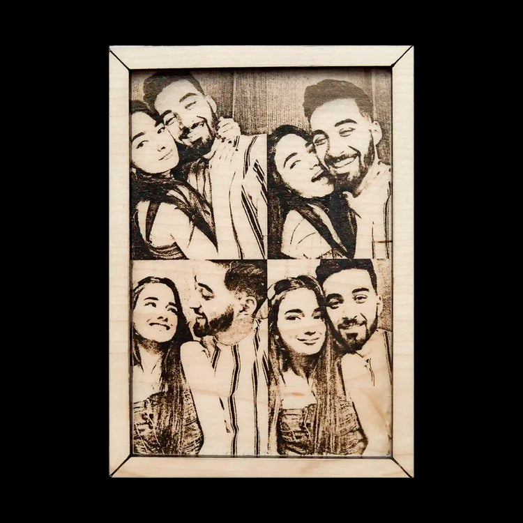 Laser Engraved Wooden Photograph