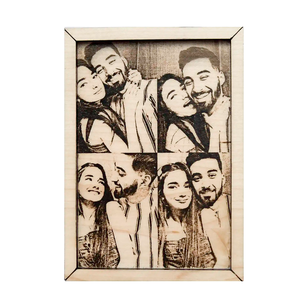 Laser Engraved Wooden Photograph