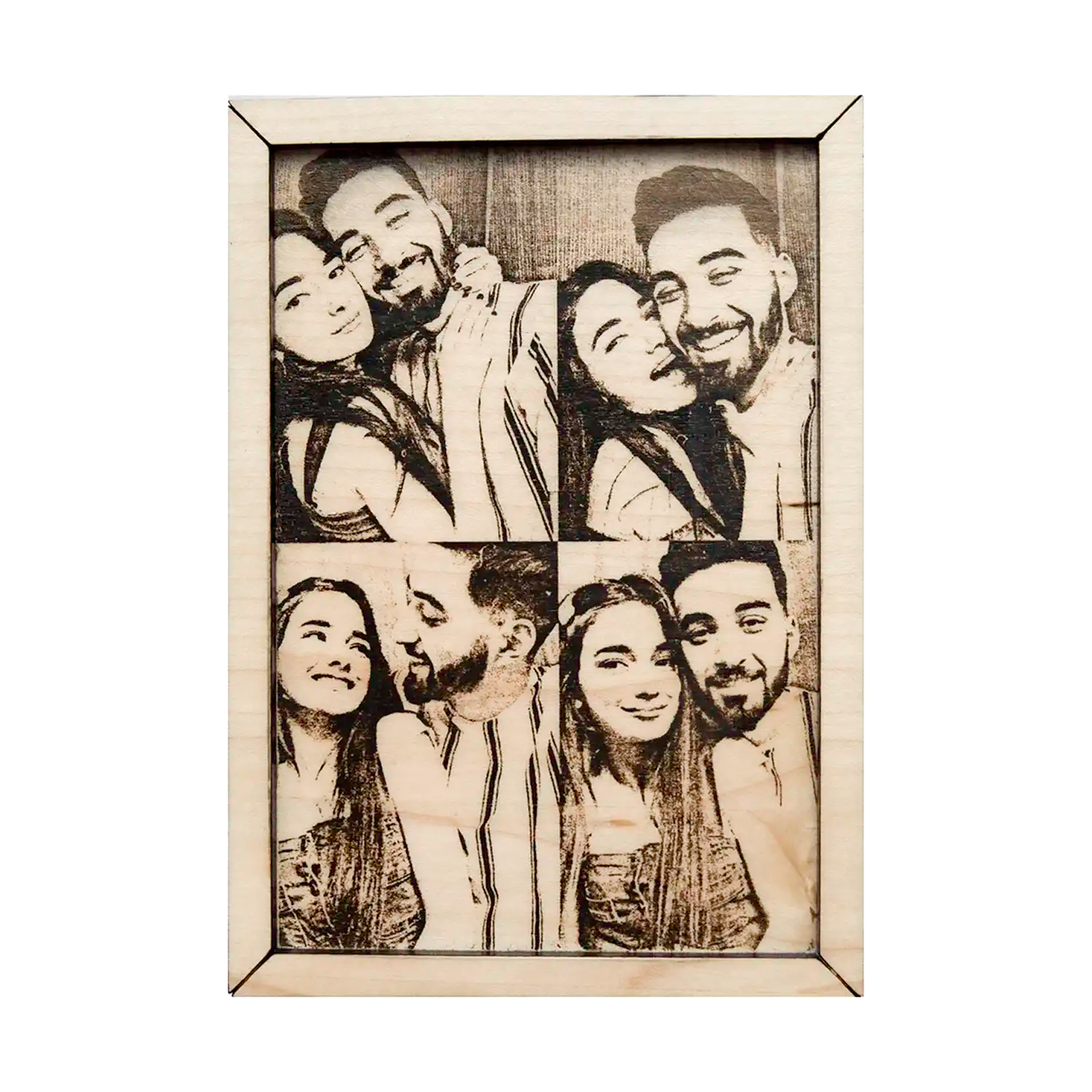 Laser Engraved Wooden Photograph