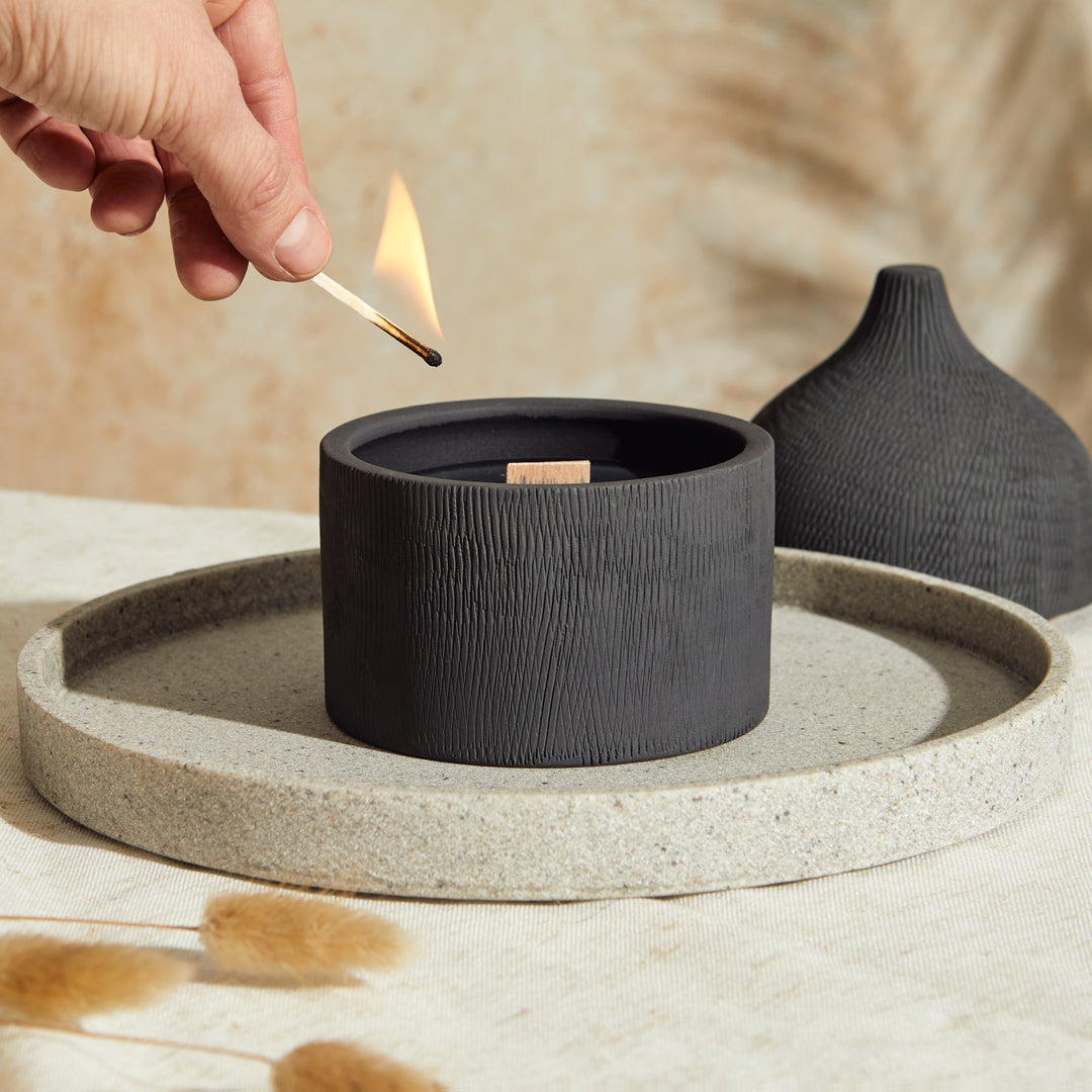 Marrakesh Graphite Candle - Charcoal & Matcha