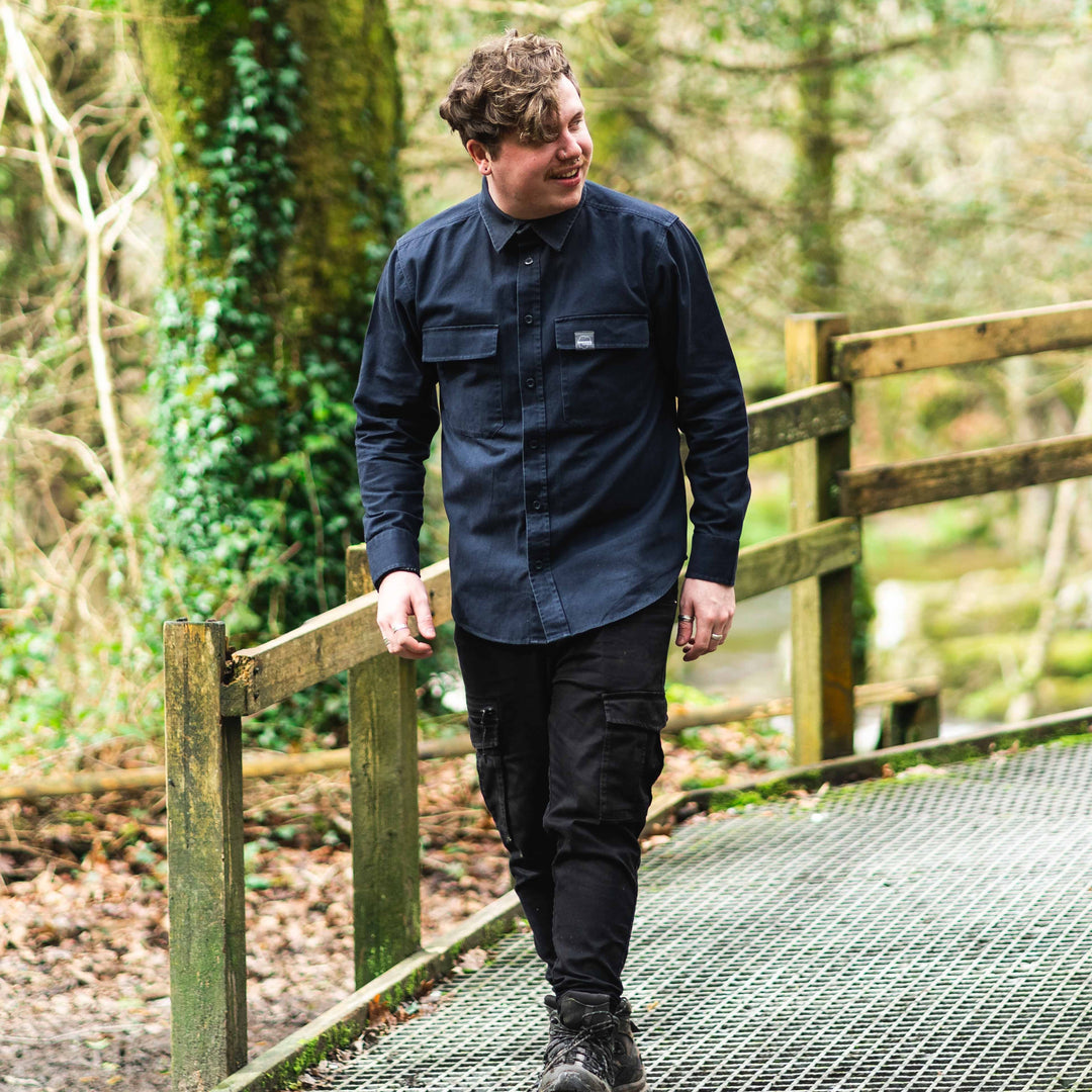 Cotton Overshirt - Navy