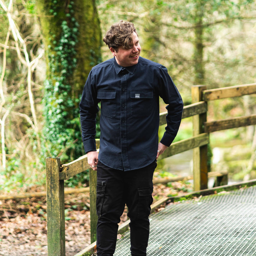 Cotton Overshirt - Navy