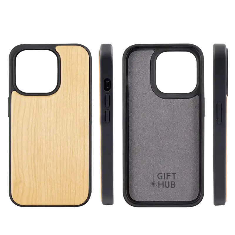 Personalized Wooden Laser Engraved iPhone 15 Case (MagSafe Ready)