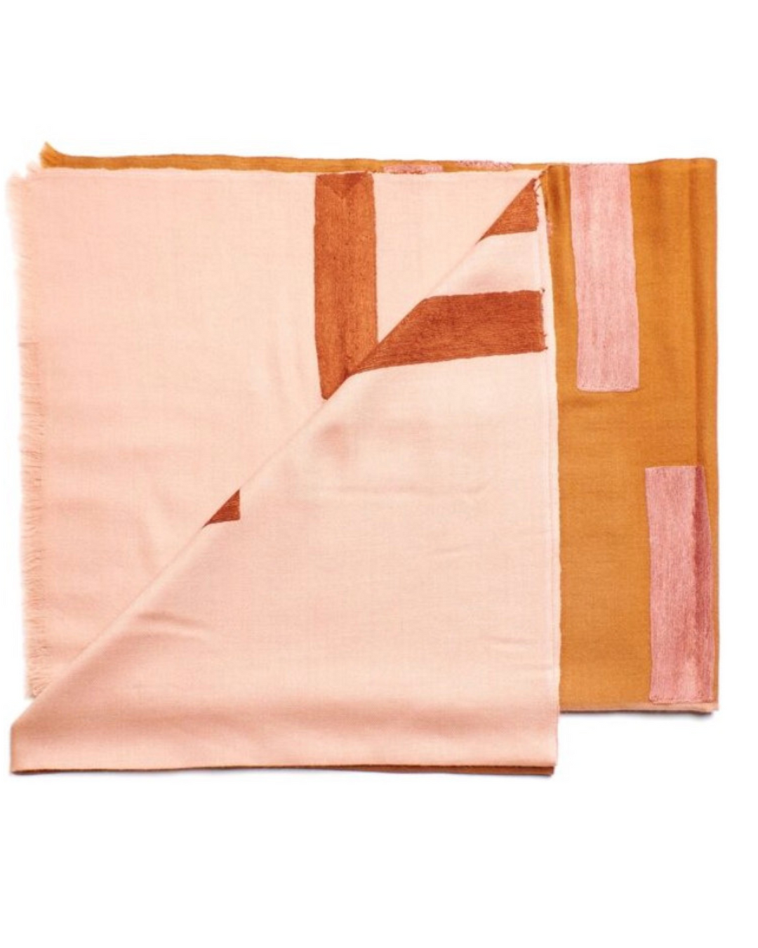 Silk Scarf Peach and Cream