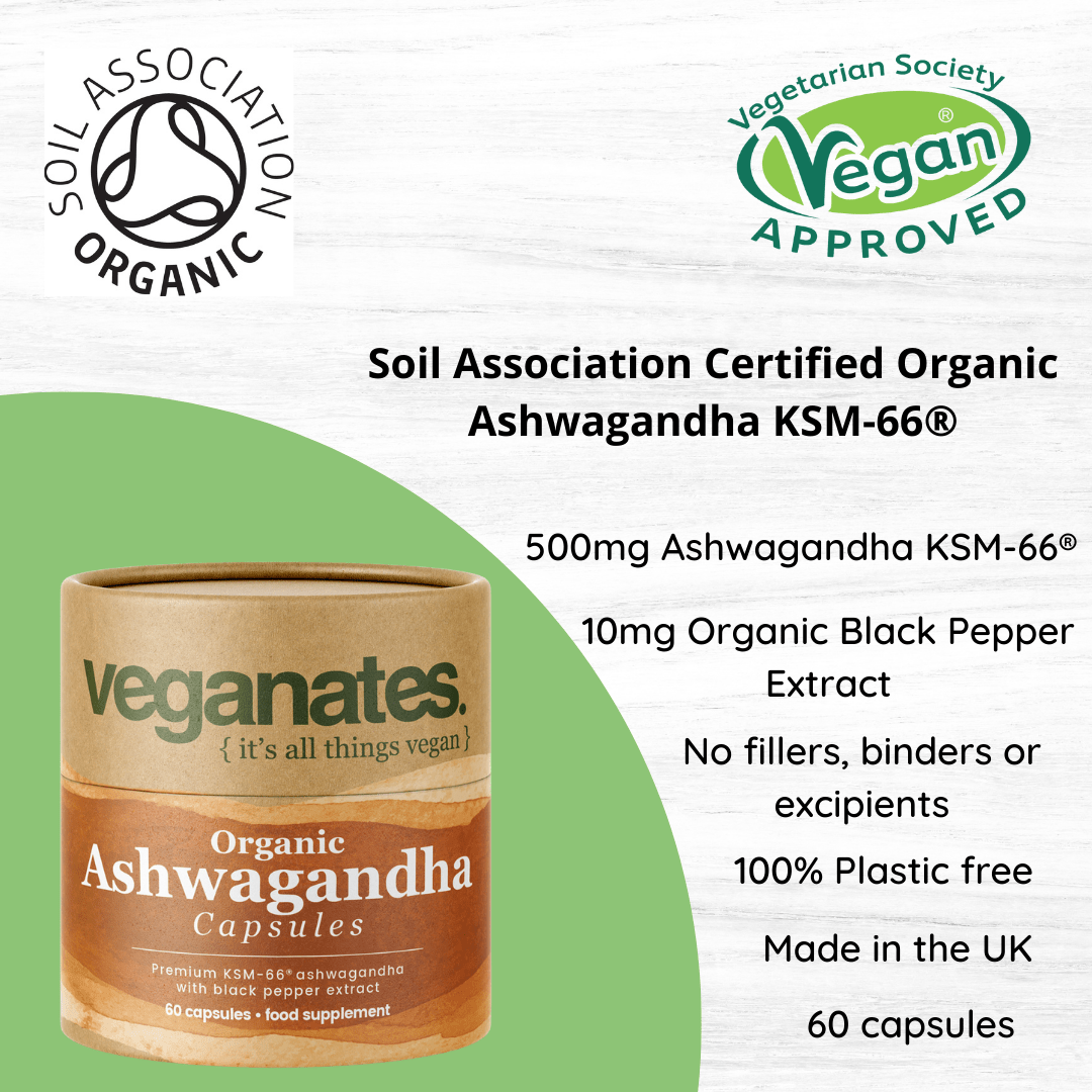 Organic Ashwagandha KSM-66 | 500mg Vegan Capsules